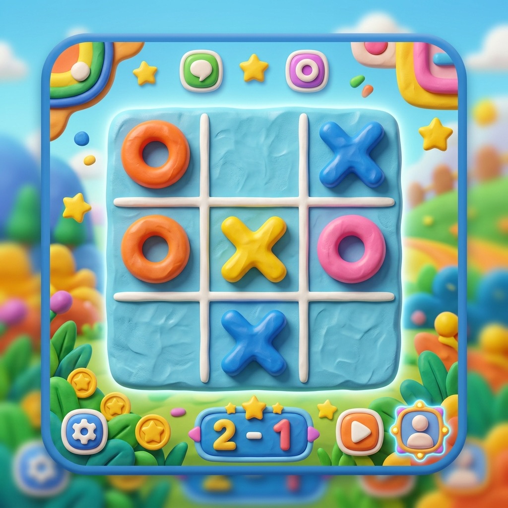 Colorful tic-tac-toe game