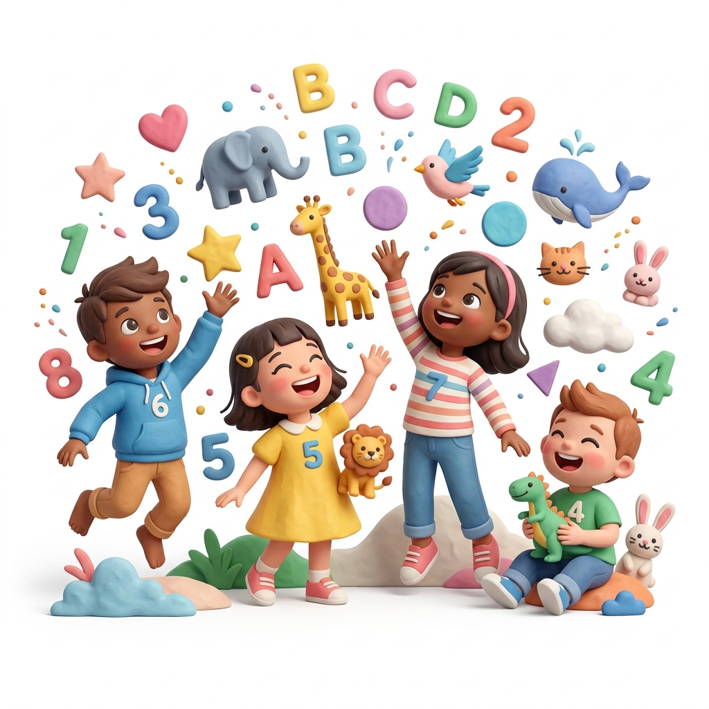 Happy kids playing